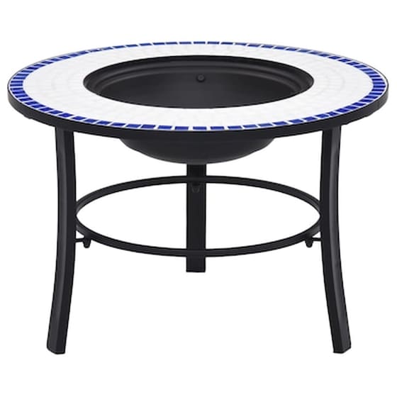 Vidaxl Τζάκι Εξωτερικού Χώρου «μωσαϊκό» Μπλε/λευκό 68 Εκ. Κεραμικό image 0