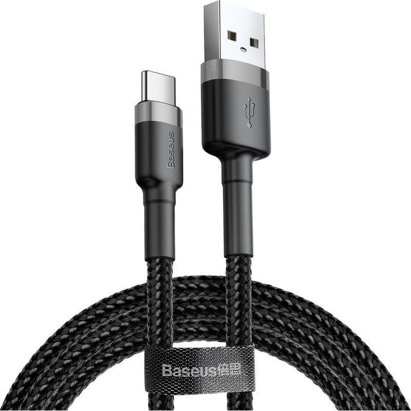 BASEUS Baseus Cafule Cable USB For Type-C 3Α 0.5m - Γκρι/Μαύρο