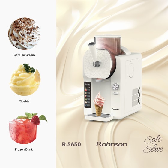 Παγωτομηχανή ROHNSON R5650 Soft n Serve 2150 W Λευκό image 13