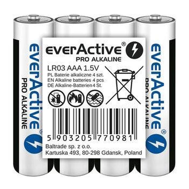 EVERACTIVE Everactive Αλκαλικές Μπαταρίες LR03 ΑΑΑ 1.5V 4τμχ
