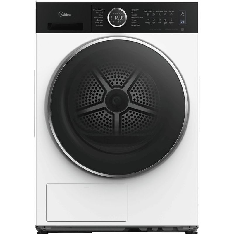 MIDEA MD205H100BW/W-GR 10kg με Αντλία Θερμότητας Λευκό Στεγνωτήριο Ρούχων