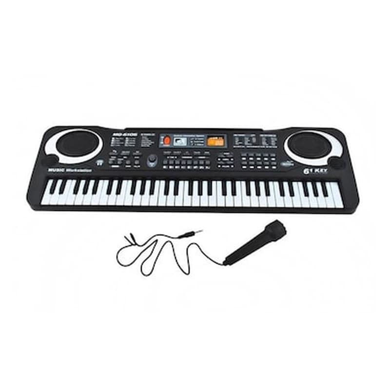 ARIA TRADE Electronic Keyboard Αρμόνιο 61 Πλήκτρων Καραόκε Με Αυτόματες Συγχορδίες Και Μικρόφωνο, Karaoke