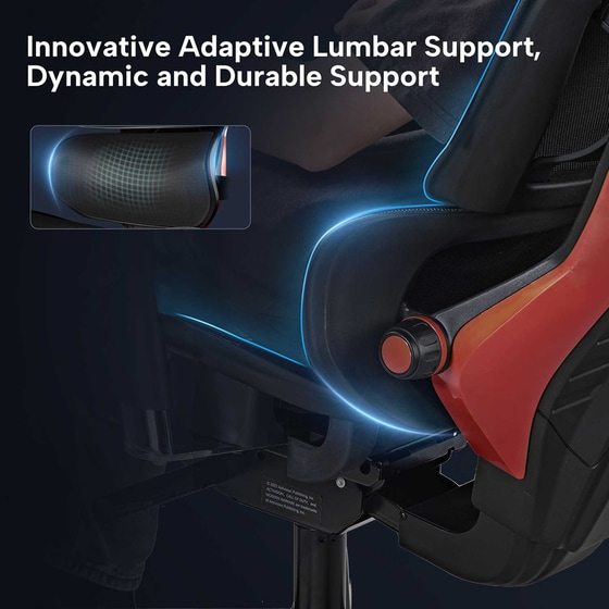 Καρέκλα Gaming Eureka Ergonomic Hybrid Typhon ERK-GC05-R από Ύφασμα - Μαύρη/Κόκκινη image 6