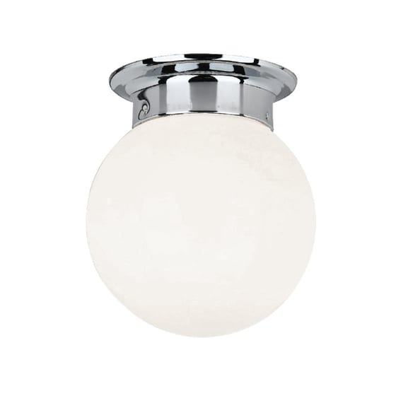 Απλίκα Τοίχου Aca Capri Su0608wc Γυάλινη 15x15x17 cm - Ασημί/Λευκή image 0