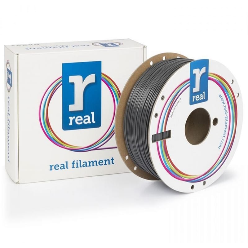 REAL FILAMENTS REAL FILAMENTS νήμα 3D εκτυπωτή PETG - 1kg 2.85mm - Γκρι