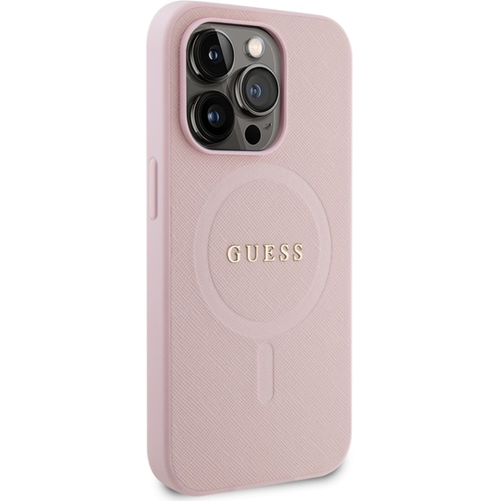 Θήκη Apple iPhone 13 Pro - Guess Saffiano Hard Case - Ροζ image 6
