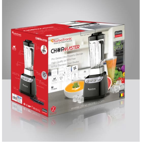 Μπλέντερ TURBOTRONIC ChopMaster TT-PB600 1.8 L 1500 W Μαύρο image 7
