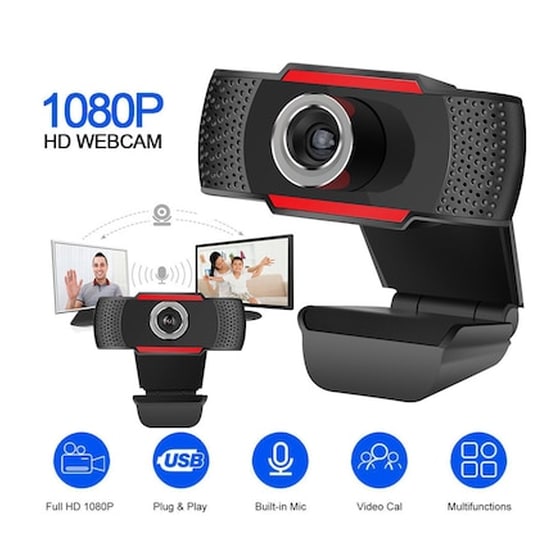 OEM Web Camera Full HD 1080p Κόκκινη image 4