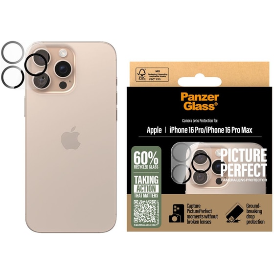 Προστατευτικό κάμερων Apple iPhone 16 Pro/iPhone 16 Pro Max - PanzerGlass Camera Lens Protection image 2
