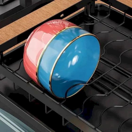 Wallex Μεταλλική Πιατοθήκη Νεροχύτη - Στεγνωτήριο Πιάτων image 3