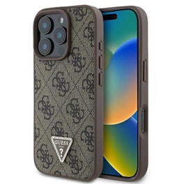 Θήκη Apple iPhone 16 Pro Guess 4g Triangle Strass - Καφέ