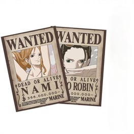 Αφίσες One Piece Nami And Nico Robin Wanted Κάθετες 2 Τμχ 52x38 cm