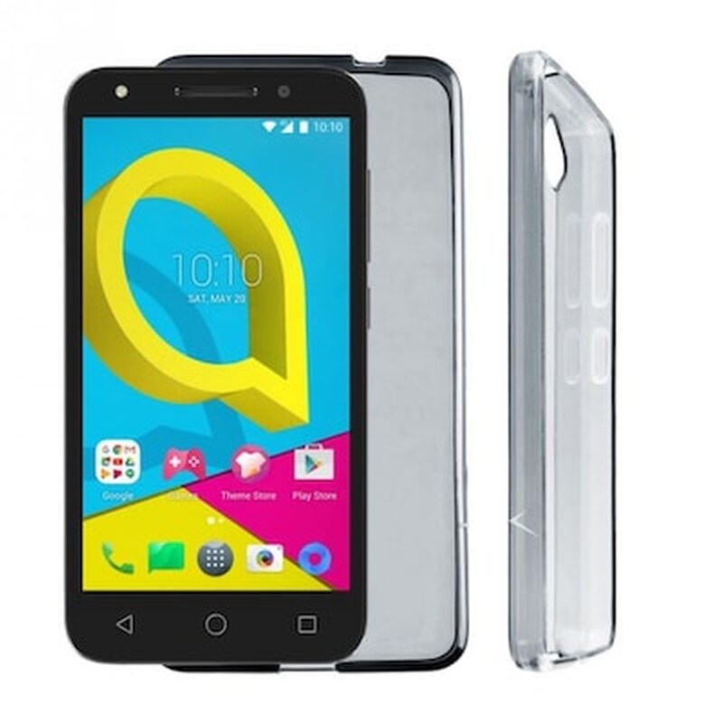 Θήκη Alcatel U5 4G - Volte-Tel SlimColor Air TPU Back Cover Σιλικόνης - Διάφανη Γκρι VOLTE-TEL