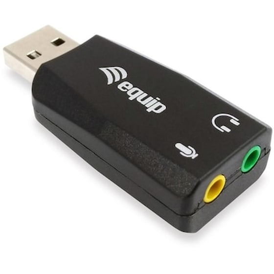 Κάρτα Ήχου Equip Stereo USB 2x 3.5mm - Μαύρο image 0