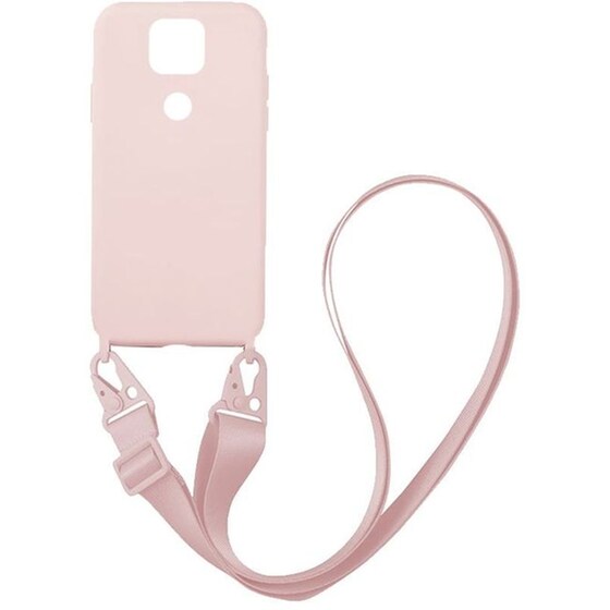Θήκη Xiaomi Redmi Note 9 - Sonique Carryhang Liquid Silicone Strap - Ροζ image 0