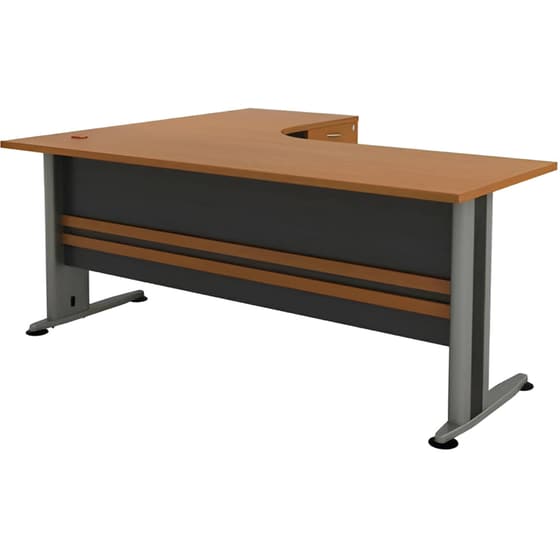 Γραφείο Γωνιακό Welhome από Μελαμίνη 180x70cm - Cherry/Ανθρακί image 1