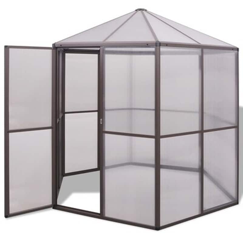 Vidaxl Θερμοκήπιο 240 X 211 X 232 Εκ. Αλουμινίου