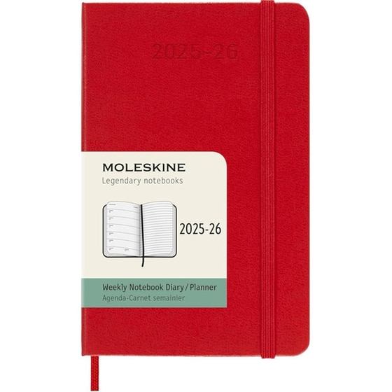 Ημερολόγιο Εβδομαδιαίο Moleskine 2025-2026 18Μ Pocket Scarlet Red Hard image 0