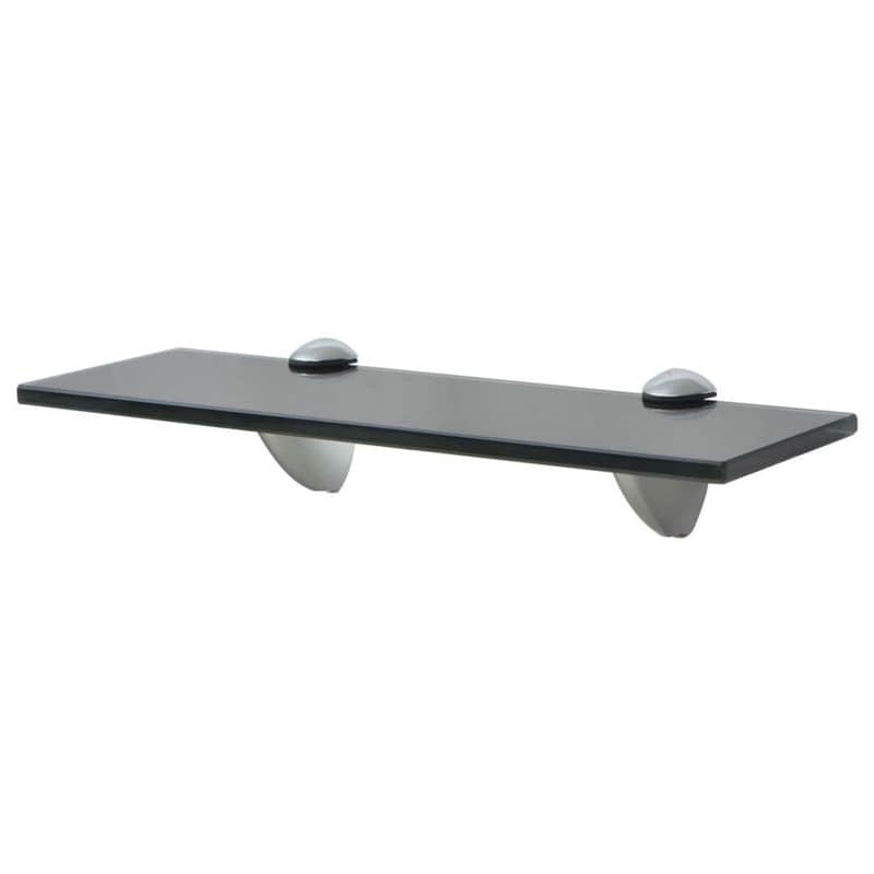 VIDAXL Ράφι Τοίχου VidaXL από Γυαλί 30x0.8x10 cm - Μαύρο
