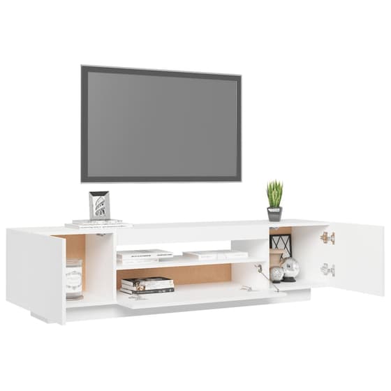 Έπιπλο Τηλεόρασης VidaXL από Μοριοσανίδα 160x35x40cm - Λευκό image 4