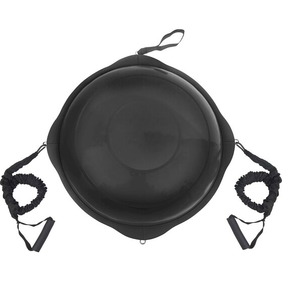 Μπάλα Ισορροπίας Amila 48193 με Ξύλινη Βάση Mat Black 69x25cm - Μαύρο image 1
