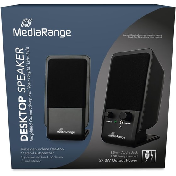 Ηχεία 2.0 MediaRange MROS352 6W - Μαύρο image 1