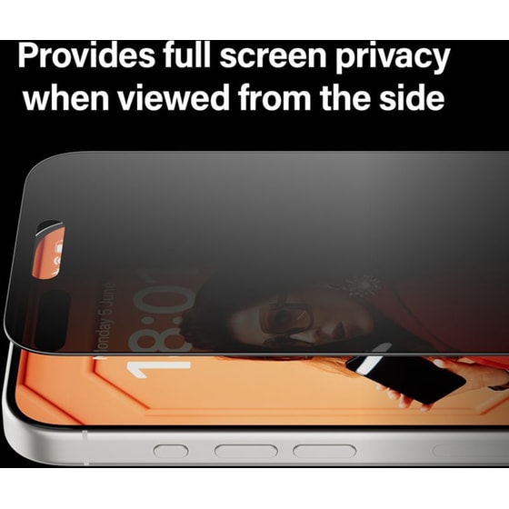 Προστατευτικό οθόνης Apple iPhone 15 Pro - PanzerGlass Privacy Screen Protector Ultra-Wide Fit with EasyAligner image 4