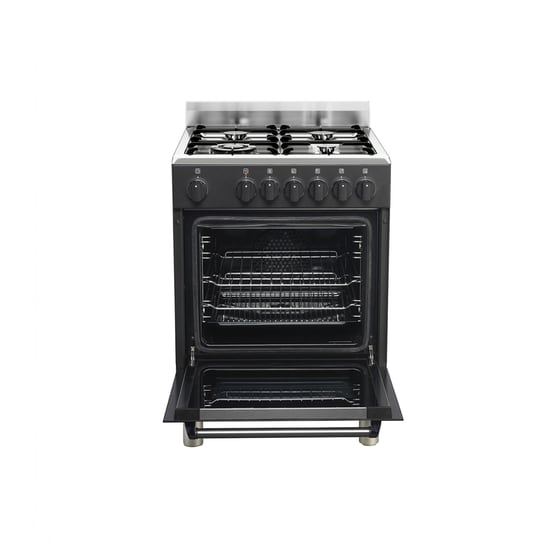 LA GERMANIA AMN6640ENET(GN) 56 Lt Μαύρο Μεικτή Κουζίνα Φυσικού Αερίου image 1