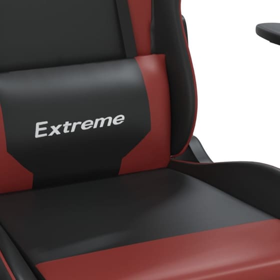 Καρέκλα Gaming VIDAXL 3143706 με Υποπόδιο από Τεχνητό Δέρμα - Μαύρο image 6