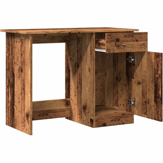 Γραφείο VidaXL από Επεξεργασμένο Ξύλο 100x50x76 cm - Όψη Παλαιού Ξύλου image 4