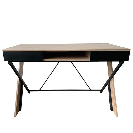 Γραφείο Μελέτης ArteLibre Ezra από Μελαμίνη 120x60cm - Sonoma/Μαύρο image 0