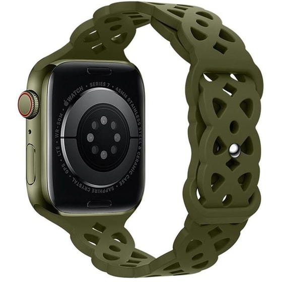 Λουράκι Hoco WA09 Flexible Rhombus Hollow 42/44/45/49mm  για Apple Watch - Πράσινο image 0