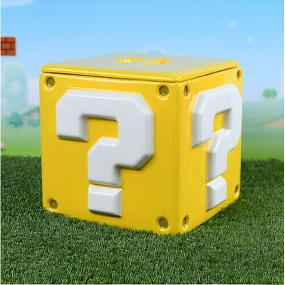 Μπισκοτιέρα Pyramid Super Mario Question Block Κεραμικό 15.9x14.3 cm - Κίτρινο image 1