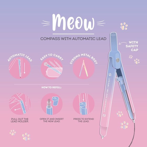 Διαβήτης Legami Kitty 13cm image 5