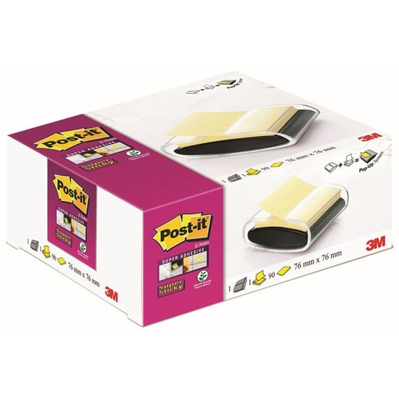 Αυτοκόλλητα Χαρτάκια Με Βάση Z-Note 3M Post-it 76x76mm Κίτρινο (90 Φύλλων - 1 Τεμάχιο) image 1