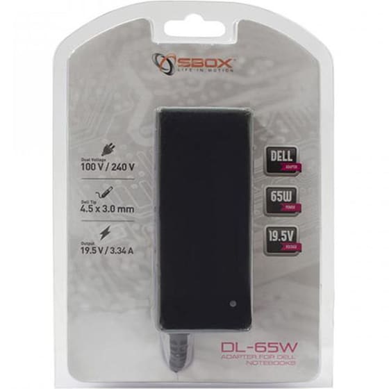Φορτιστής SBOX DL-65W για laptop Dell με υποδοχή 4.5x3.0mm - 65 W image 1