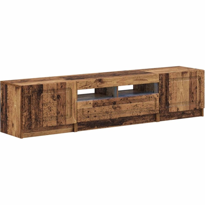 Έπιπλο Τηλεόρασης VidaXL UTRECHT με LED 3 τμχ 179 x 35 x 40 cm - Παλαιωμένο Ξύλο