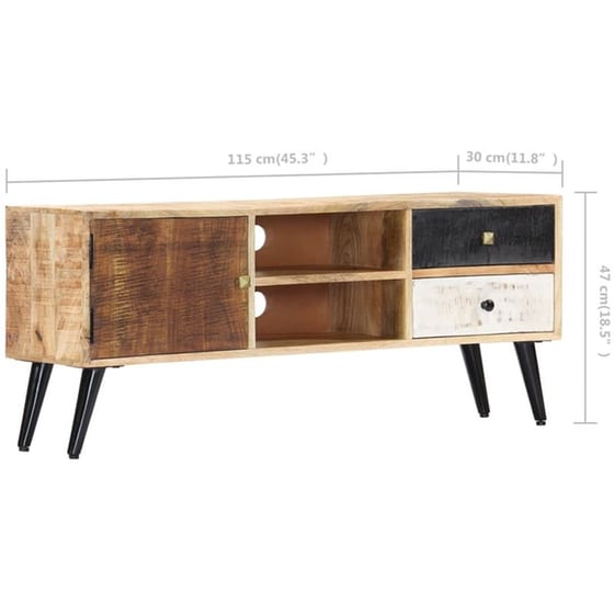 Έπιπλο Τηλεόρασης VidaXL Ξύλινο 115x30x47cm - Πολύχρωμο image 12