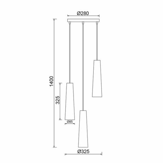 Κρεμαστό Φωτιστικό Οροφής Aca Decor Dla11423a - Λευκό image 1