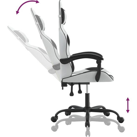 Καρέκλα Gaming VIDAXL 3143876 από Τεχνητό Δέρμα - Λευκή image 4