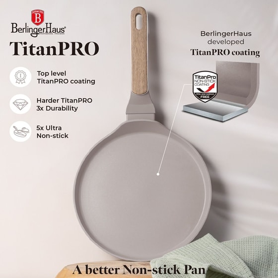 Αντικολλητικό Τηγάνι για Pancakes BERLINGER HAUS Taupe Collection BH-8329 25 cm Μπεζ image 4