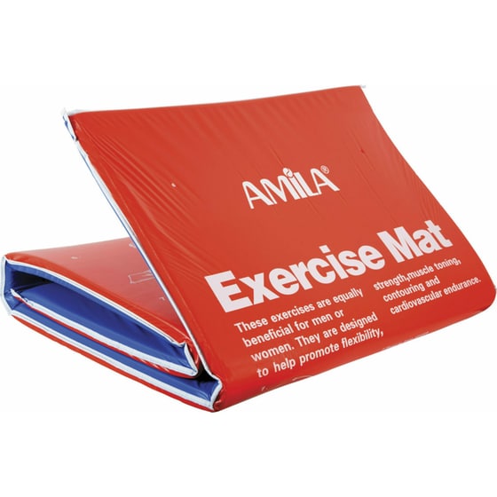Στρώμα Γυμναστικής Amila 44206 από PE 180x60x2.5 cm - Μπλε/ Κόκκινο image 0
