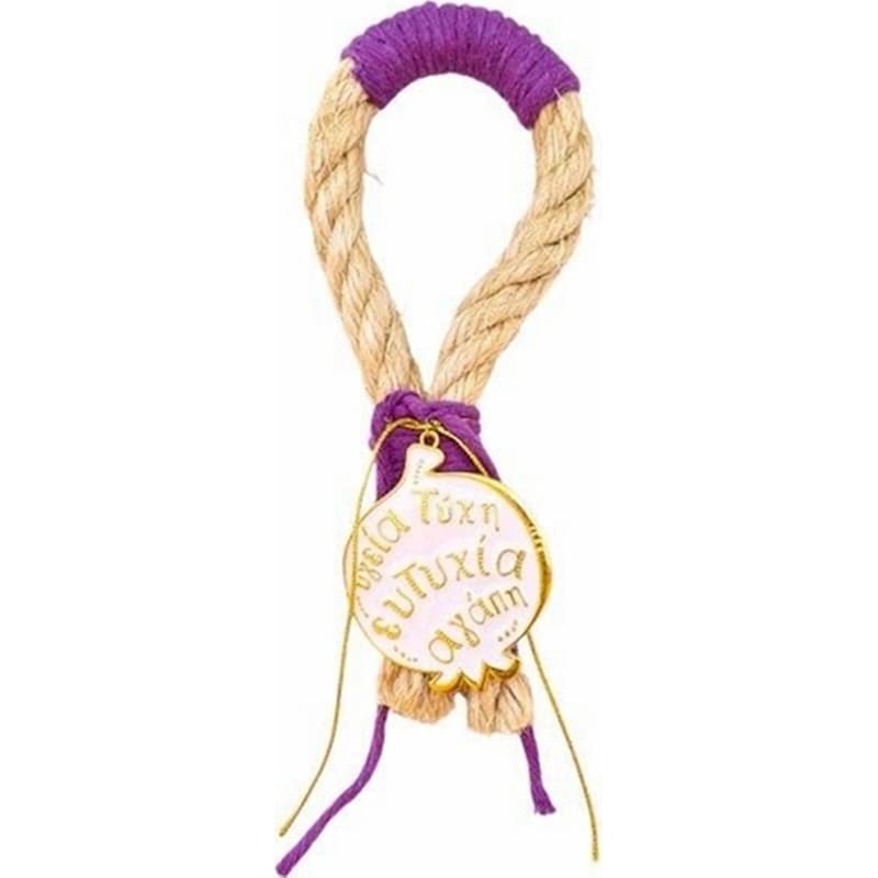 FEELBOHO Boho Χειροποιητο Γουρι Πορτας Μωβ