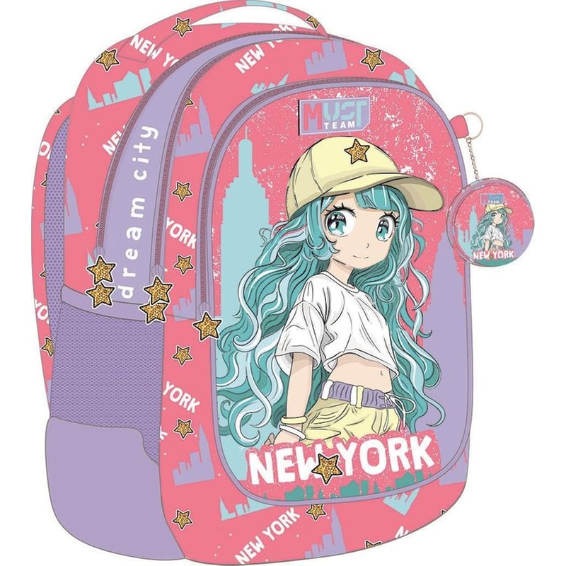 Σχολική Τσάντα Πλάτης Must Team Blue Hair Girl