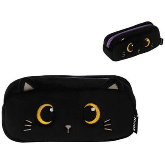 Κασετίνα Οβάλ i-Total Plush Black Cat image 1