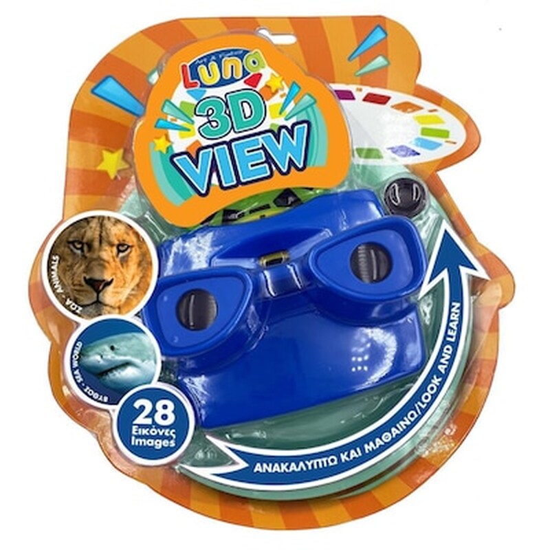 Κάμερα 3d Εικόνων Με Δίσκους Ζώα Της Ζούγκλας Και Της Θάλασσας Luna Toys
