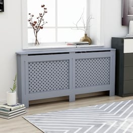 Vidaxl Κάλυμμα Καλοριφέρ Ανθρακί 172 X 19 X 81 Εκ. Από Mdf