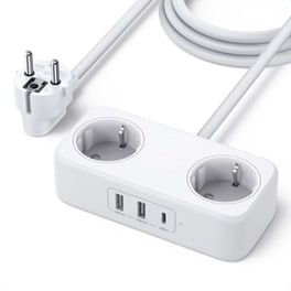 Φορτιστής Πρίζας Ugreen 30W PD/2x USB-A/2x Σούκο - Μαύρο (CD280 - 50683)
