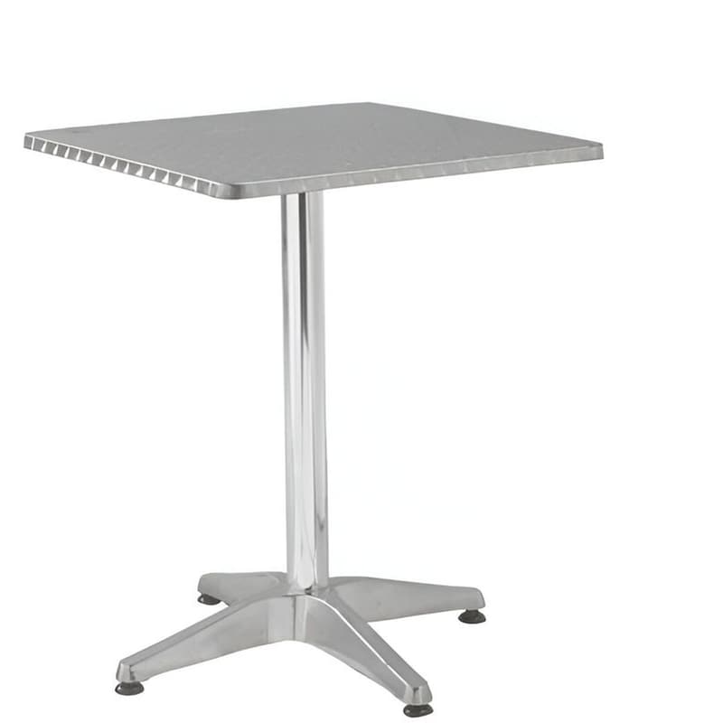 WOODWELL Τραπέζι Εξωτερικού Χώρου Woodwell c8648 από Αλουμίνιο φ70x70 cm - Ασημί