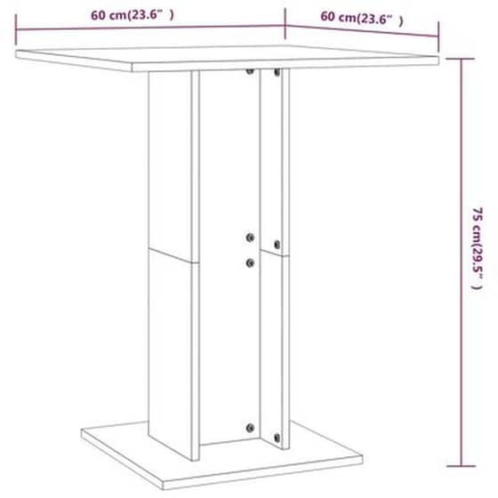 Τραπέζι Bistro Vidaxl από Μοριοσανίδα 60x60x75 cm - Sonoma/Δρυς image 4